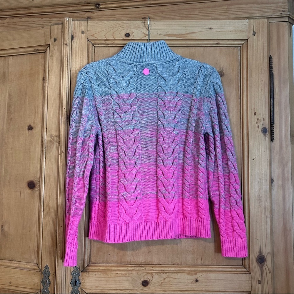 T by Talbots Women’s Zip Cotton Wool Blend Knit Women's Sweater Sz S petite - Picture 3 of 9